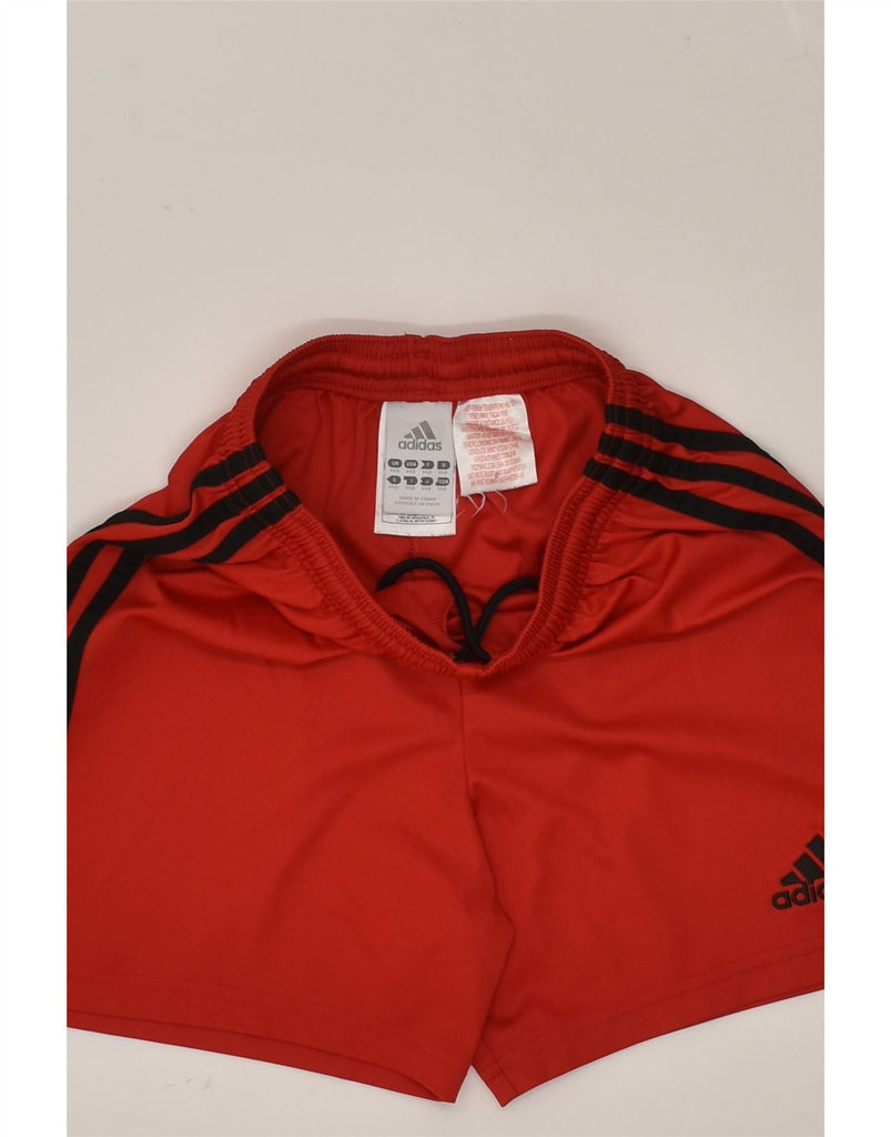 ADIDAS Boys Sport Shorts 9-10 Years Red Polyester | Vintage Adidas | Thrift | Second-Hand Adidas | Used Clothing | Messina Hembry 