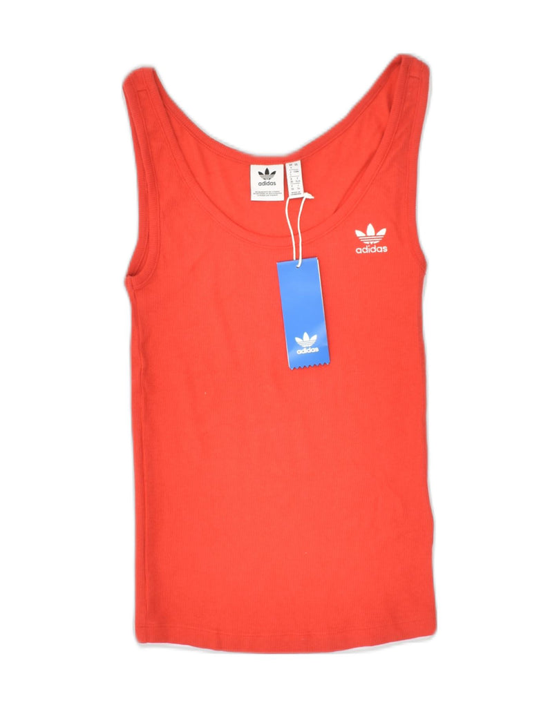 ADIDAS Girls Vest Top 13-14 Years  Red Cotton | Vintage Adidas | Thrift | Second-Hand Adidas | Used Clothing | Messina Hembry 