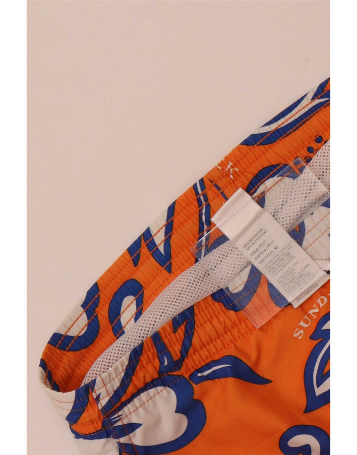 Sundek Mens Graphic Swimming Shorts Medium Orange Floral Polyester