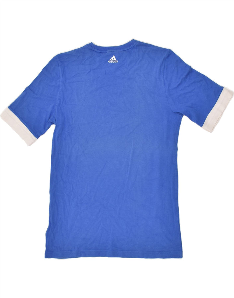 ADIDAS Boys Graphic T-Shirt Top 15-16 Years Blue Cotton | Vintage Adidas | Thrift | Second-Hand Adidas | Used Clothing | Messina Hembry 