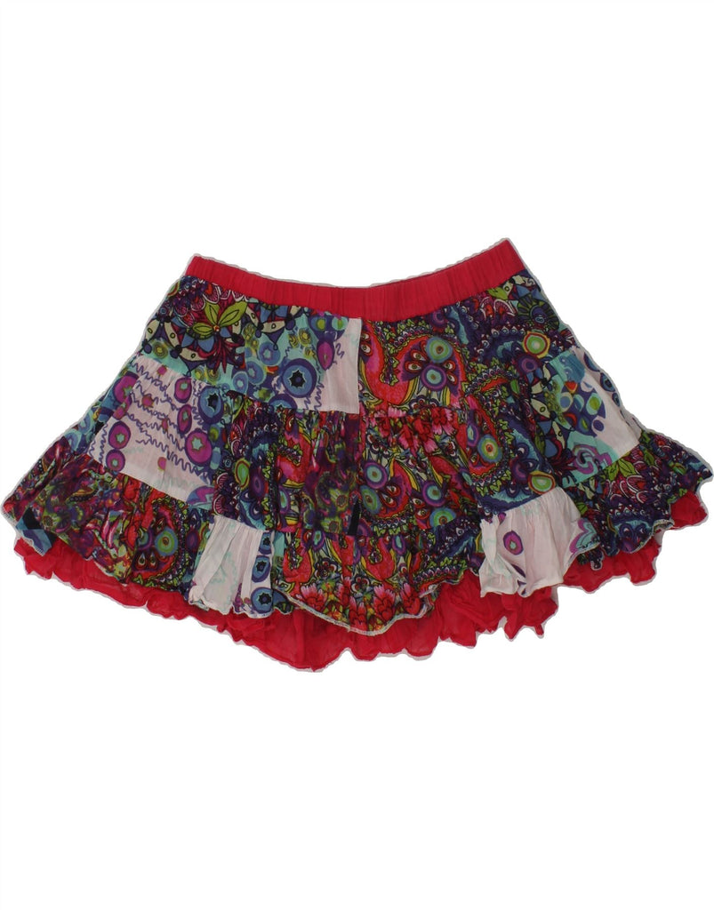 DESIGUAL Girls Pleated Skirt 5-6 Years W22 Multicoloured Floral | Vintage Desigual | Thrift | Second-Hand Desigual | Used Clothing | Messina Hembry 