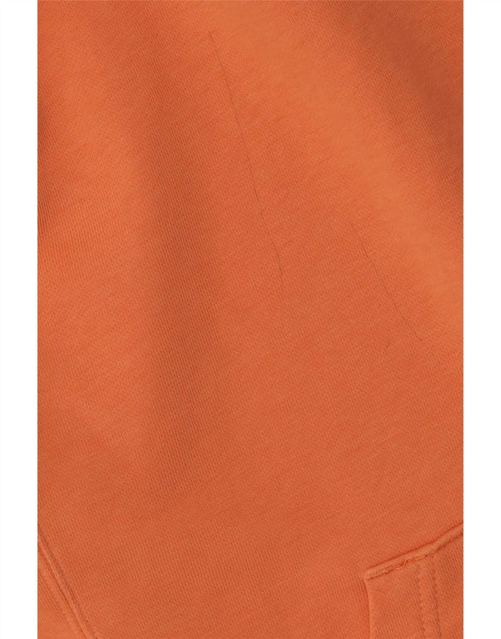 NIKE Mens Hoodie Jumper XS Orange Cotton