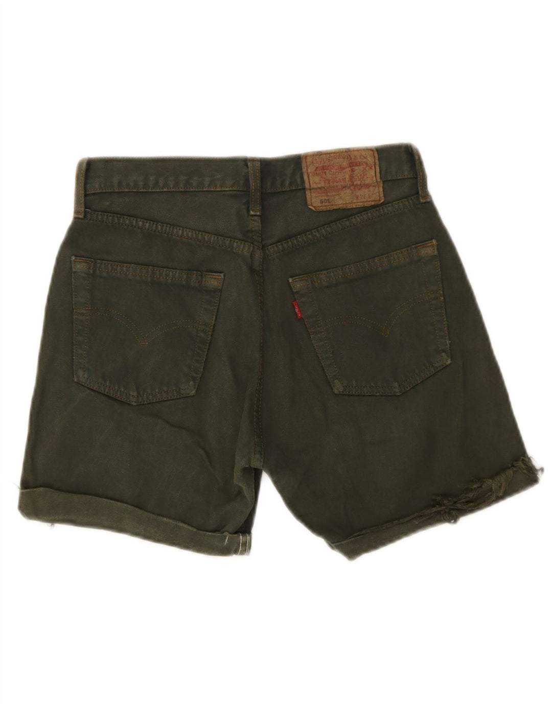 Levi's Womens 501 Denim Shorts W26 Small Khaki Cotton