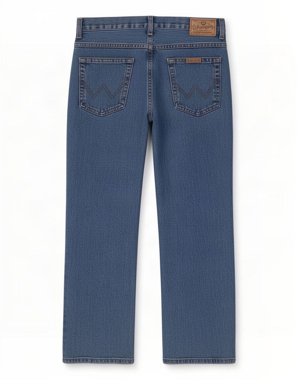 Wrangler Mens Straight Jeans W34 L30 Blue Cotton