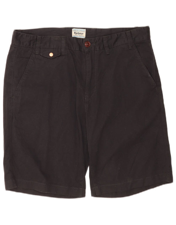 Barbour Mens Regular Fit Chino Shorts W36 Large Black Cotton
