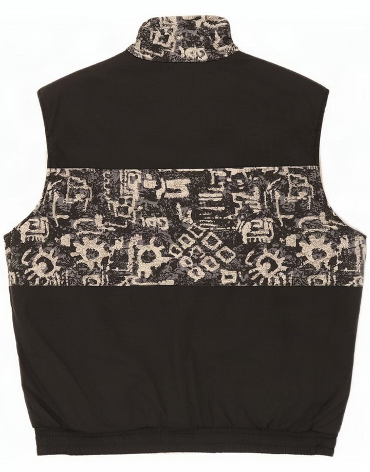 Shamp Mens Loose Fit Reversible Gilet UK 38 Medium Black Polyester