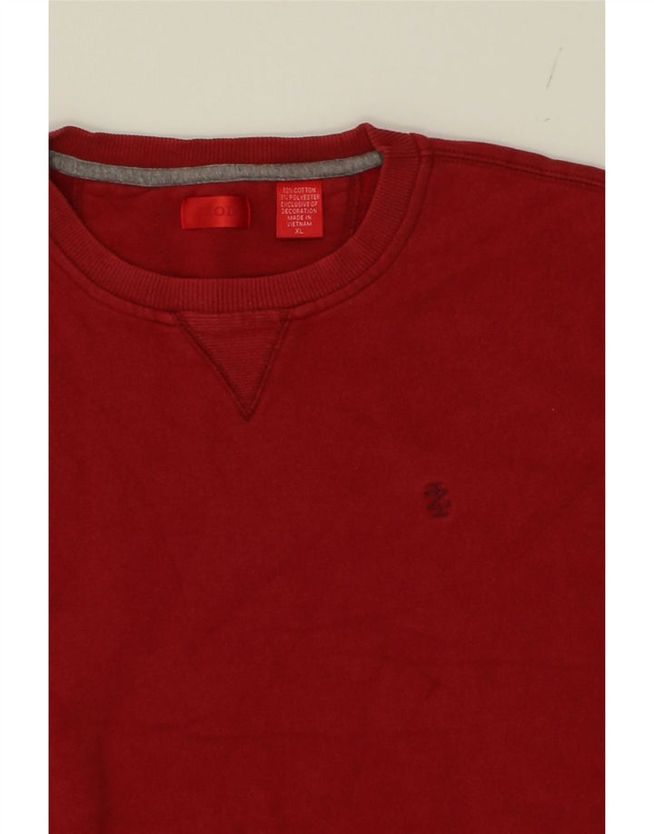 IZOD Mens Sweatshirt Jumper XL Red Cotton Vintage Izod and Second-Hand Izod from Messina Hembry 