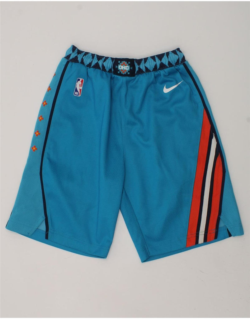 NBA Boys Graphic Sport Shorts 8-9 Years Small  Blue Polyester | Vintage NBA | Thrift | Second-Hand NBA | Used Clothing | Messina Hembry 