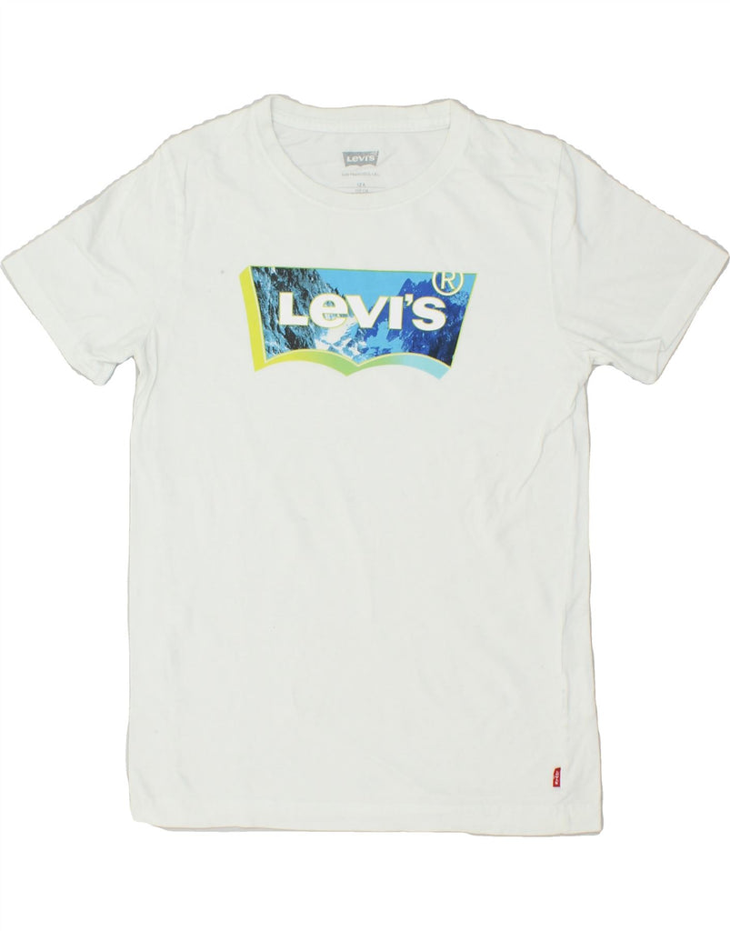 LEVI'S Boys Graphic T-Shirt Top 11-12 Years White Cotton | Vintage Levi's | Thrift | Second-Hand Levi's | Used Clothing | Messina Hembry 