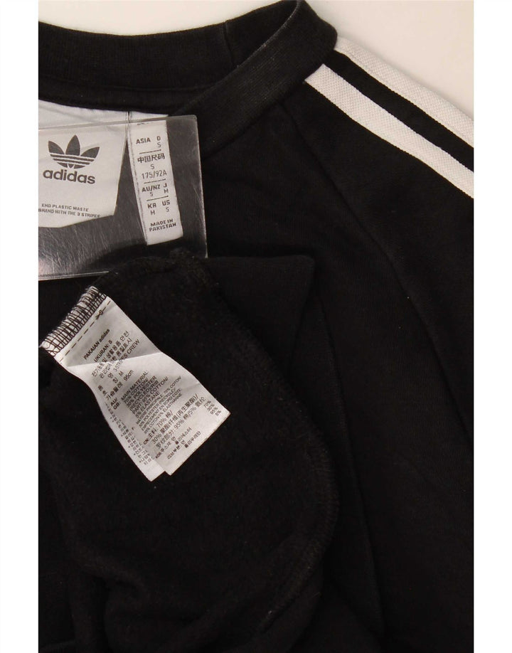 Adidas Mens Sweatshirt Jumper Small Black Cotton