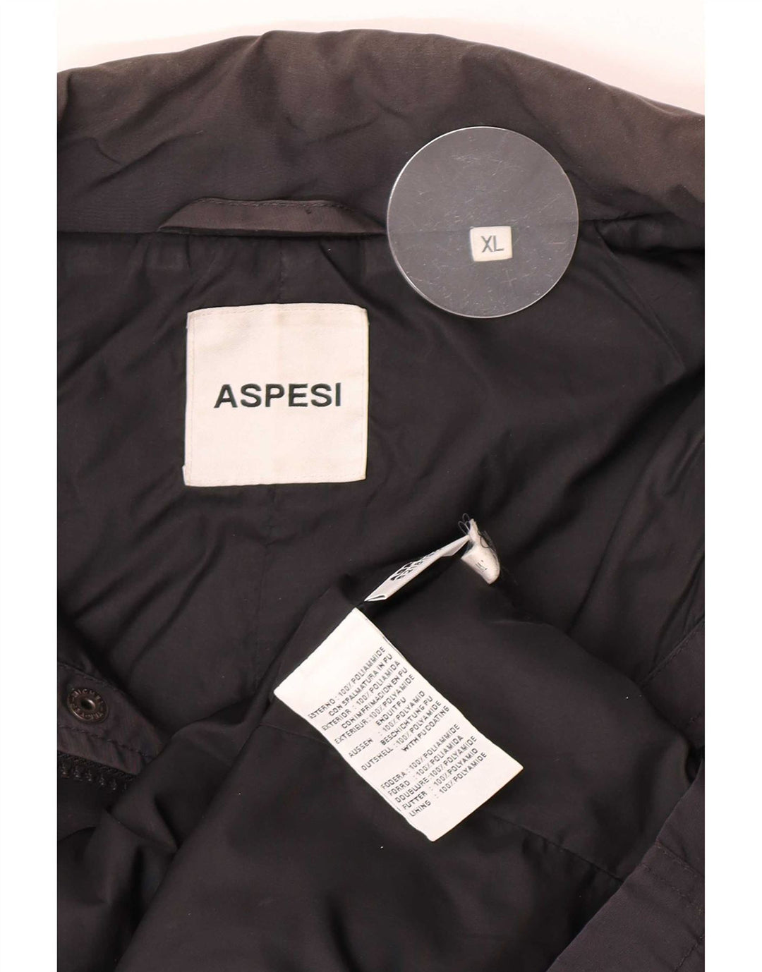 Aspesi Womens Utility Jacket UK 18 XL Navy Blue Polyamide