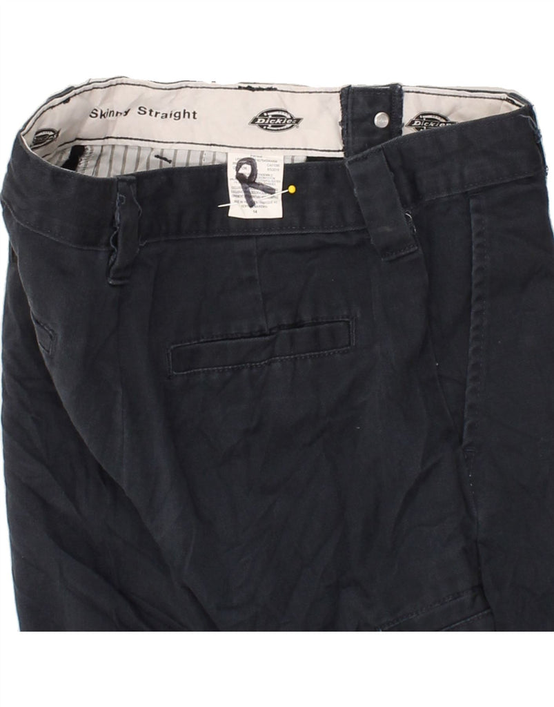 DICKIES Boys Skinny Straight Chino Trousers 13-14 Years W26 L27 Navy Blue Vintage Dickies and Second-Hand Dickies from Messina Hembry 