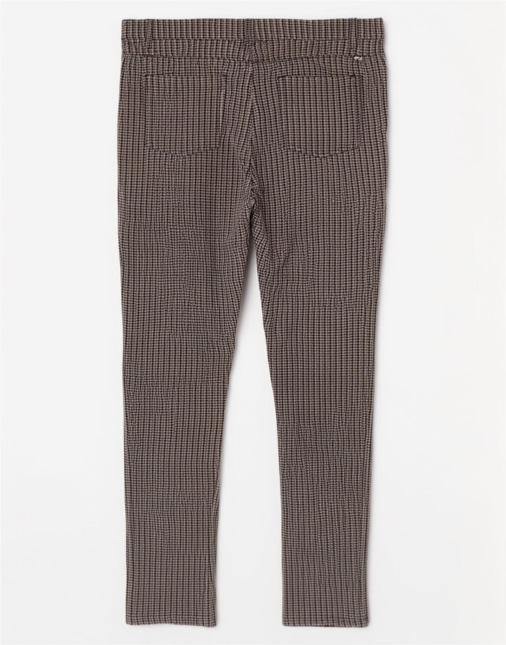 Ellesse Womens Slim Casual Trousers Medium W30 L28 Grey Houndstooth Viscose