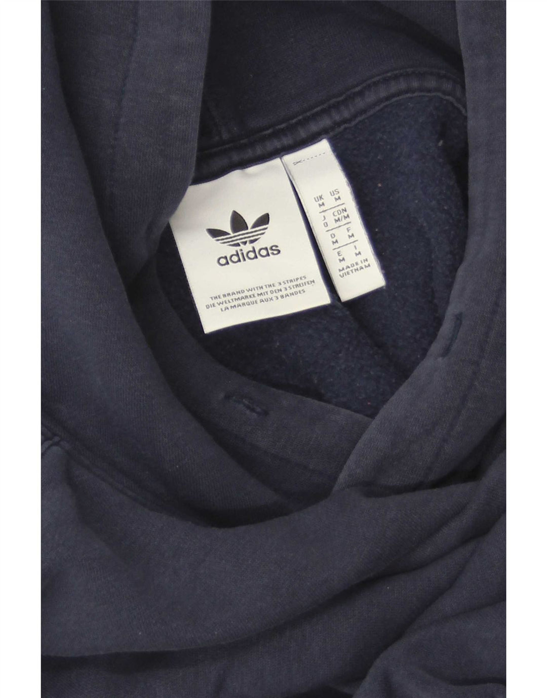 Adidas Mens Graphic Hoodie Jumper Medium Navy Blue