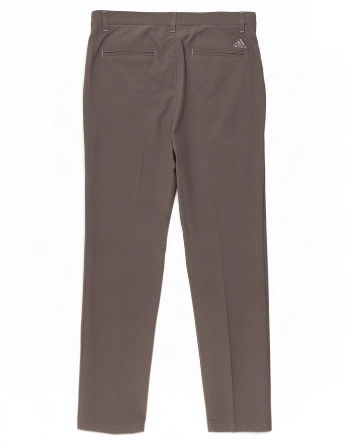 Adidas Mens Slim Chino Trousers W32 L32 Grey Polyester