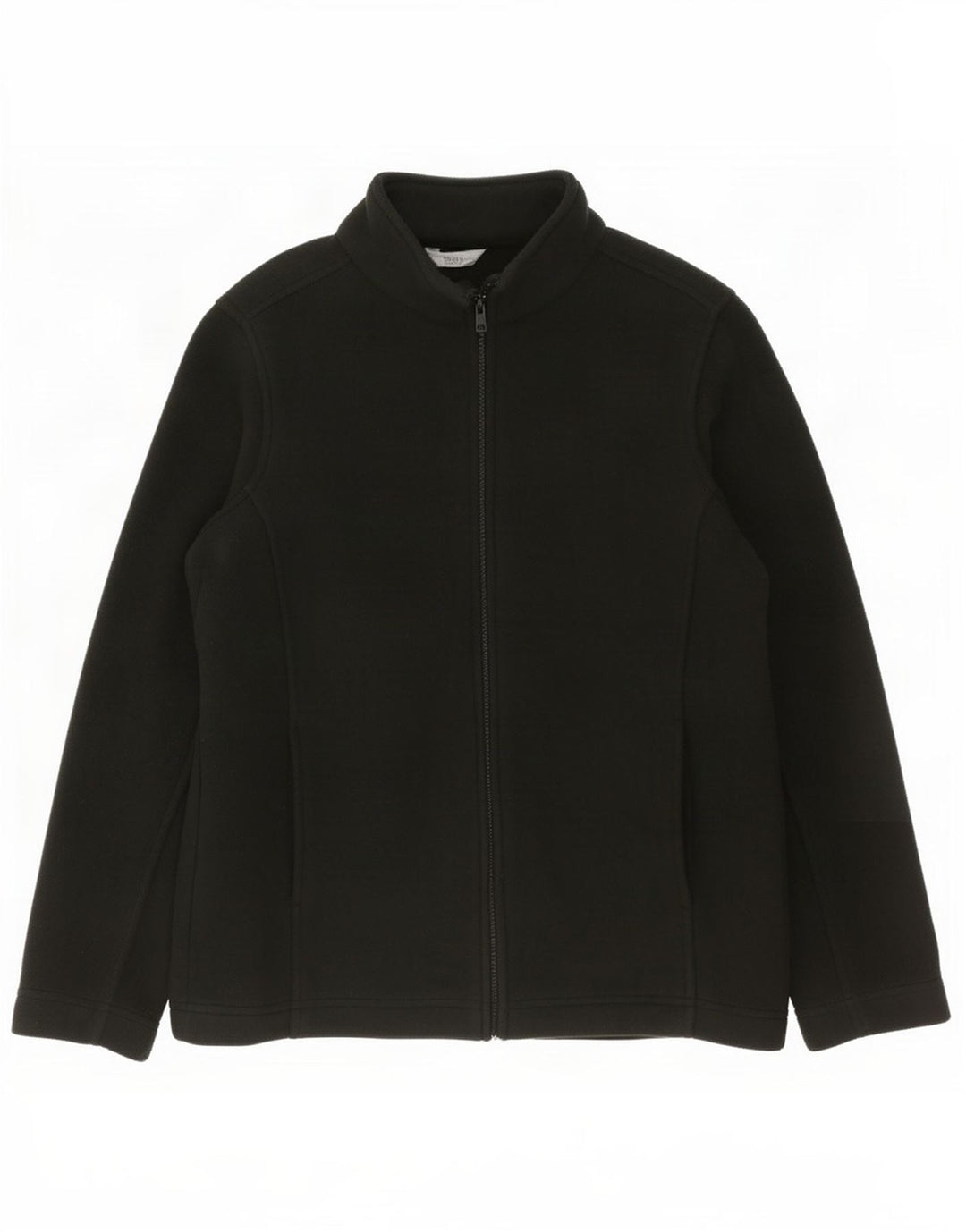 Marks & Spencer Womens Oversized Fleece Jacket UK 10 Small Black Polyester