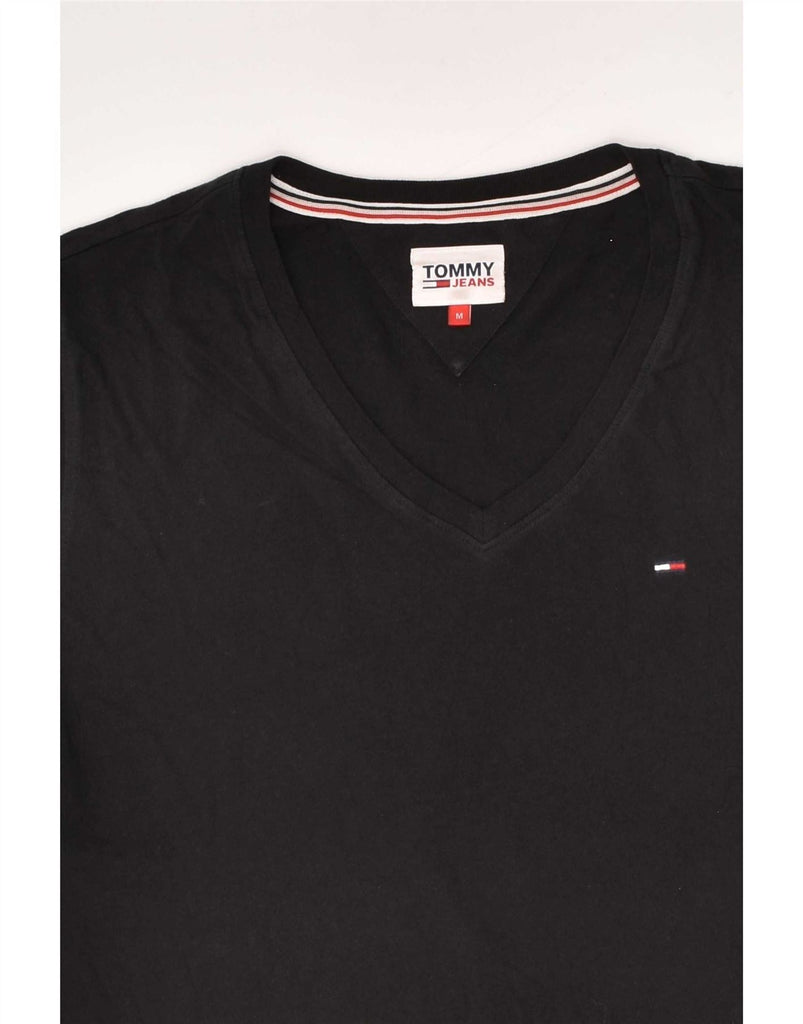 TOMMY HILFIGER Mens T-Shirt Top Medium Black Cotton Vintage Tommy Hilfiger and Second-Hand Tommy Hilfiger from Messina Hembry 