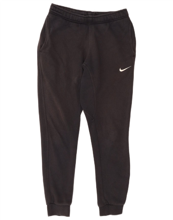 NIKE Mens Tracksuit Trousers Joggers Small Black Cotton