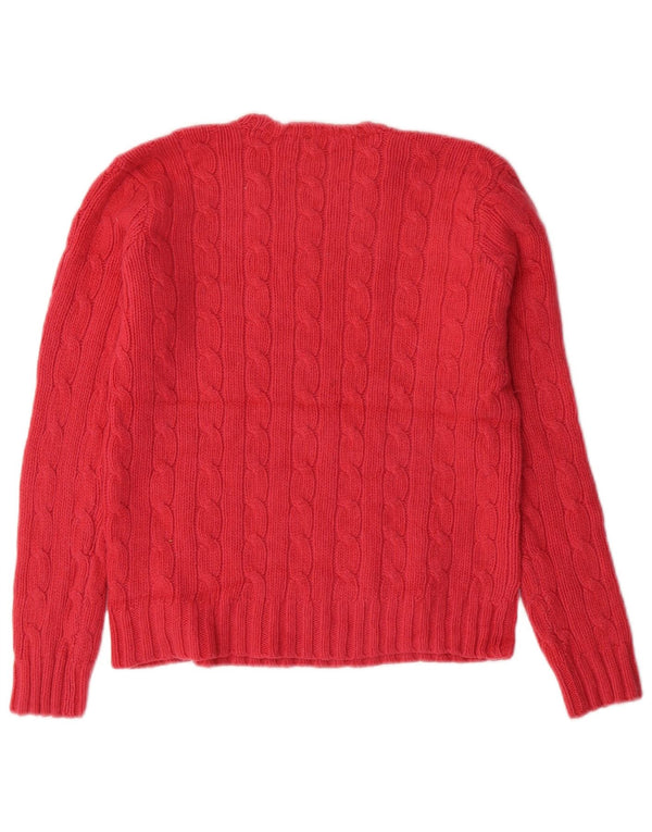 RALPH LAUREN Girls Crew Neck Jumper Sweater 9-10 Years Pink