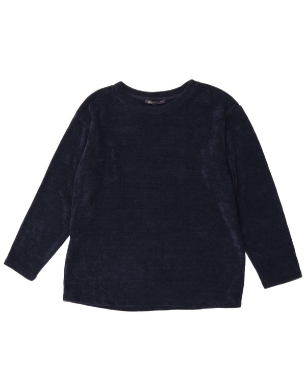 Marks & Spencer Mens Top Long Sleeve Large Navy Blue Polyester