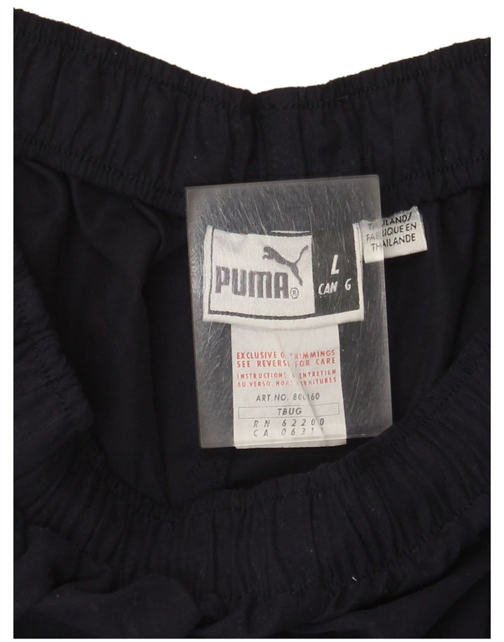 Puma Mens Tracksuit Trousers Large  Navy Blue Polyester