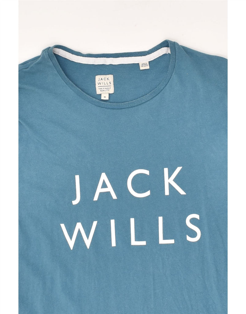 JACK WILLS Mens Graphic T-Shirt Top Medium Blue Cotton | Vintage Jack Wills | Thrift | Second-Hand Jack Wills | Used Clothing | Messina Hembry 