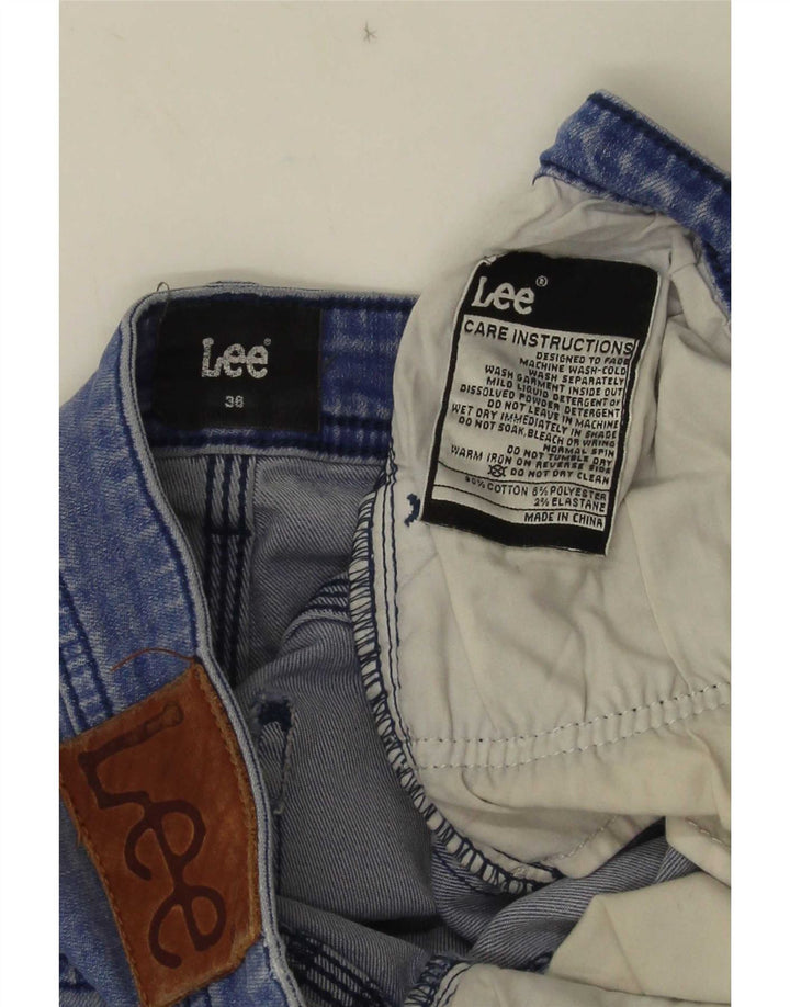 Lee Womens Distressed Skinny Jeans W36 L30 Blue Cotton