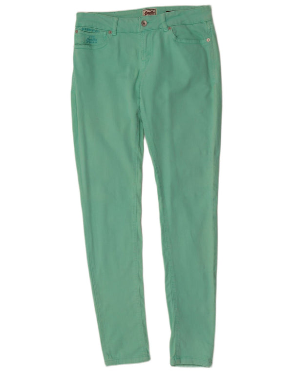 Superdry Womens Super Skinny Casual Trousers W30 L32 Green