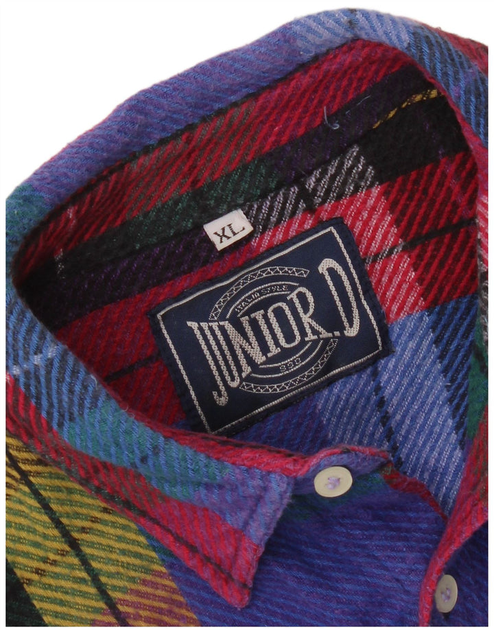 Junior.D Mens Flannel Shirt XL Multicoloured Plaid