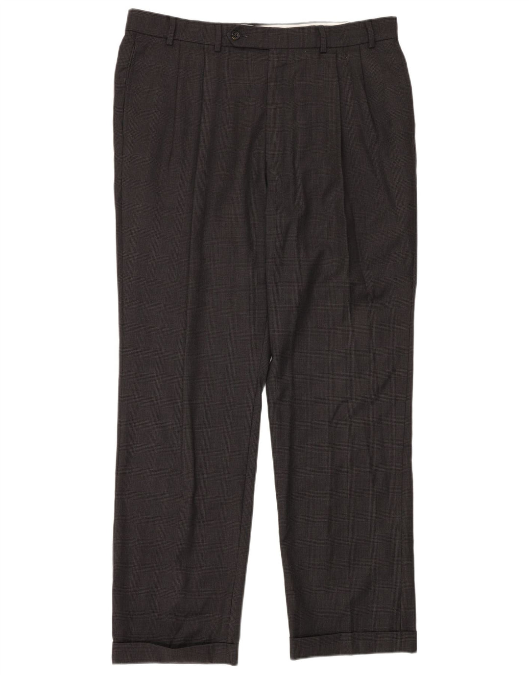 NAUTICA Mens Pegged Suit Trousers W38 L32 Grey Check Wool