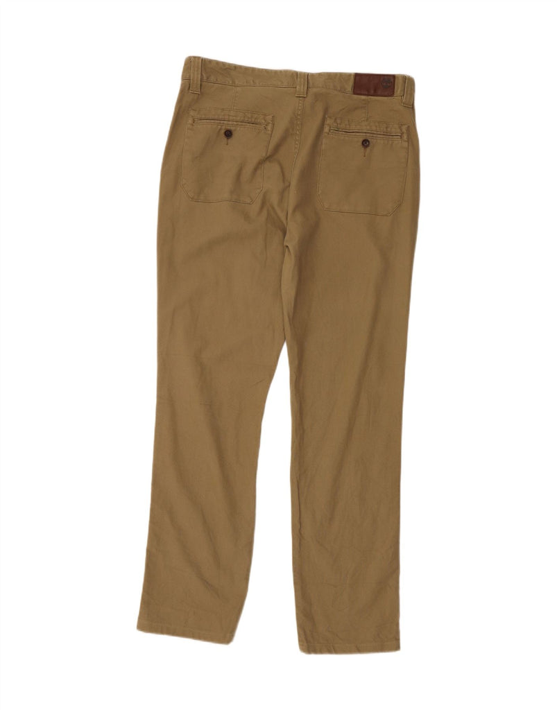 TIMBERLAND Mens Straight Chino Trousers W33 L29 Beige Cotton Vintage Timberland and Second-Hand Timberland from Messina Hembry 