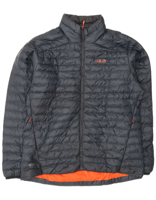 Rab Mens Padded Jacket UK 44 2XL Navy Blue Polyamide