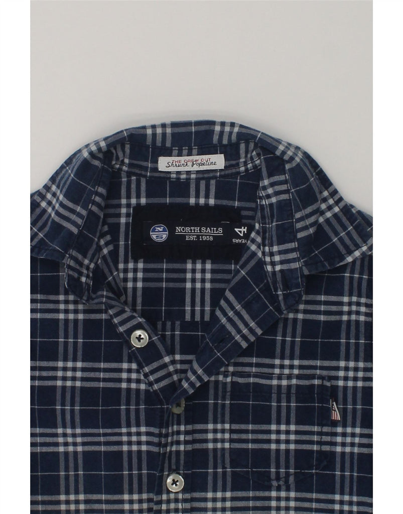 NORTH SAILS Boys Shirt 3-4 Years Navy Blue Check Cotton | Vintage North Sails | Thrift | Second-Hand North Sails | Used Clothing | Messina Hembry 