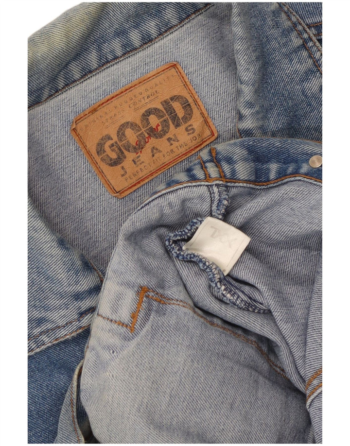 Vintage Mens Denim Jacket UK 44 2XL Blue Cotton
