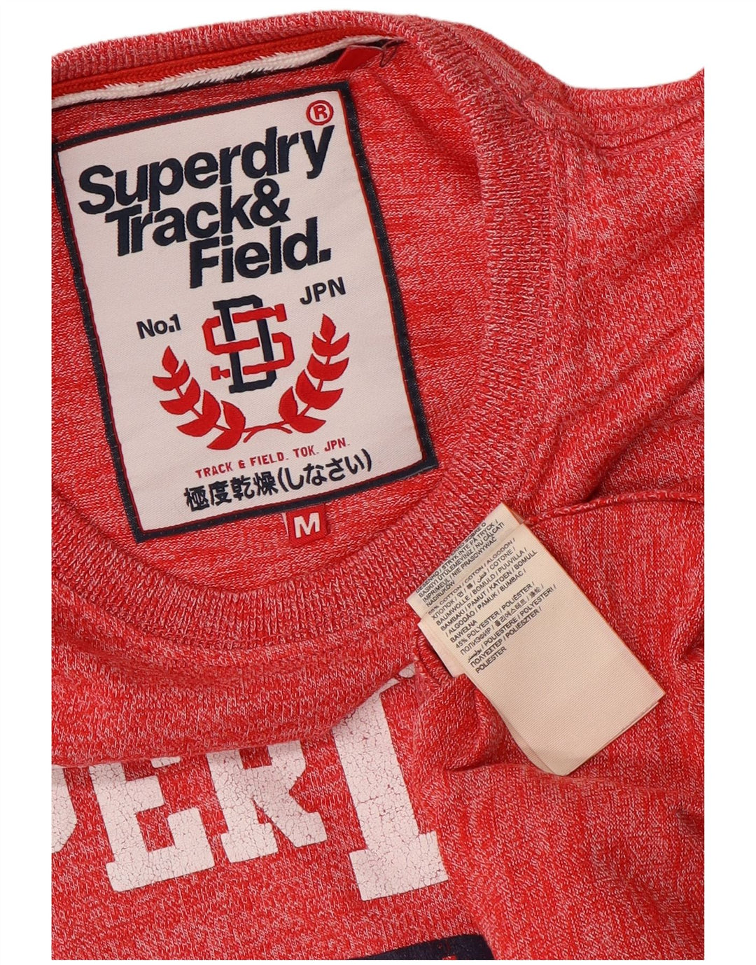 Superdry Mens Graphic T-Shirt Top Medium Red Cotton