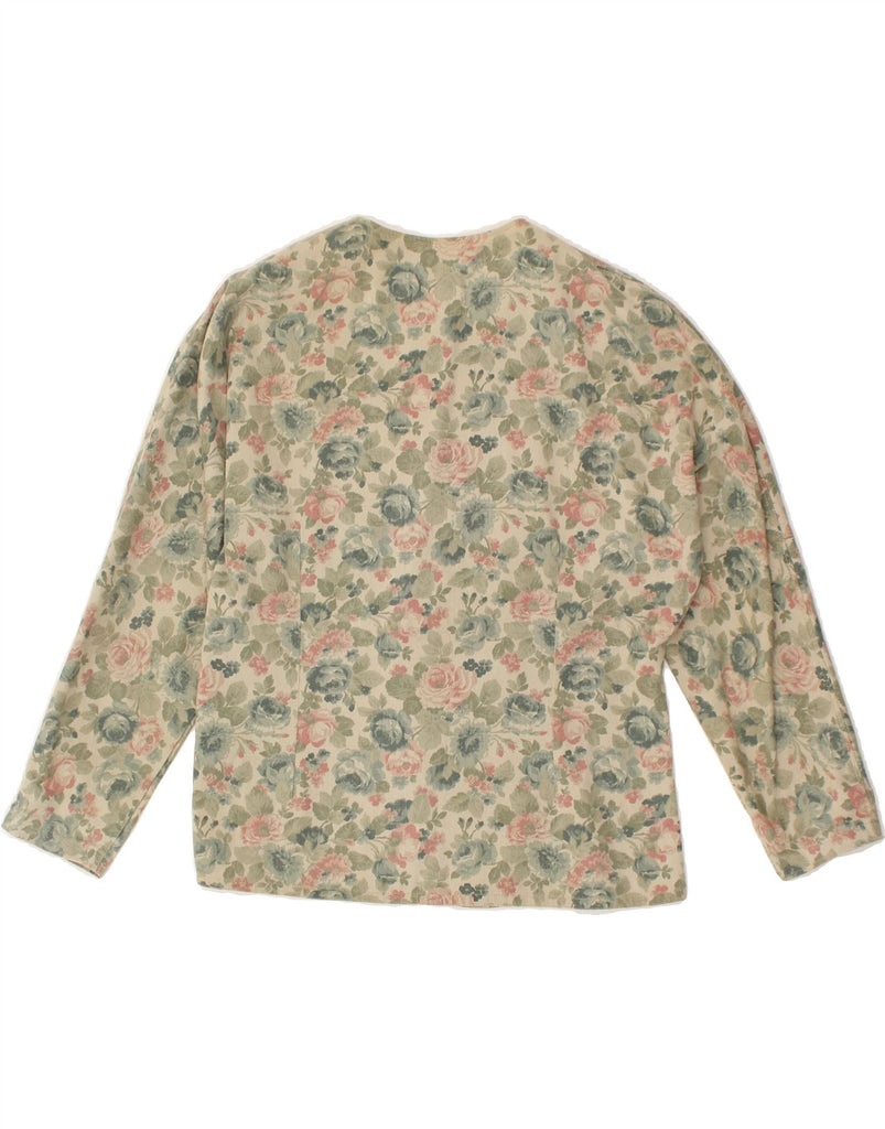 VINTAGE Womens Shirt Blouse UK 14 Large Green Floral | Vintage Vintage | Thrift | Second-Hand Vintage | Used Clothing | Messina Hembry 