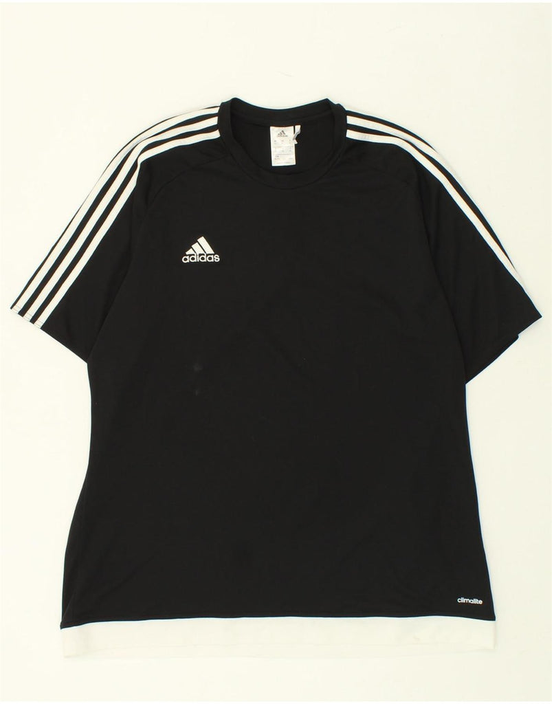 ADIDAS Mens Climalite T-Shirt Top XL Black Polyester | Vintage Adidas | Thrift | Second-Hand Adidas | Used Clothing | Messina Hembry 