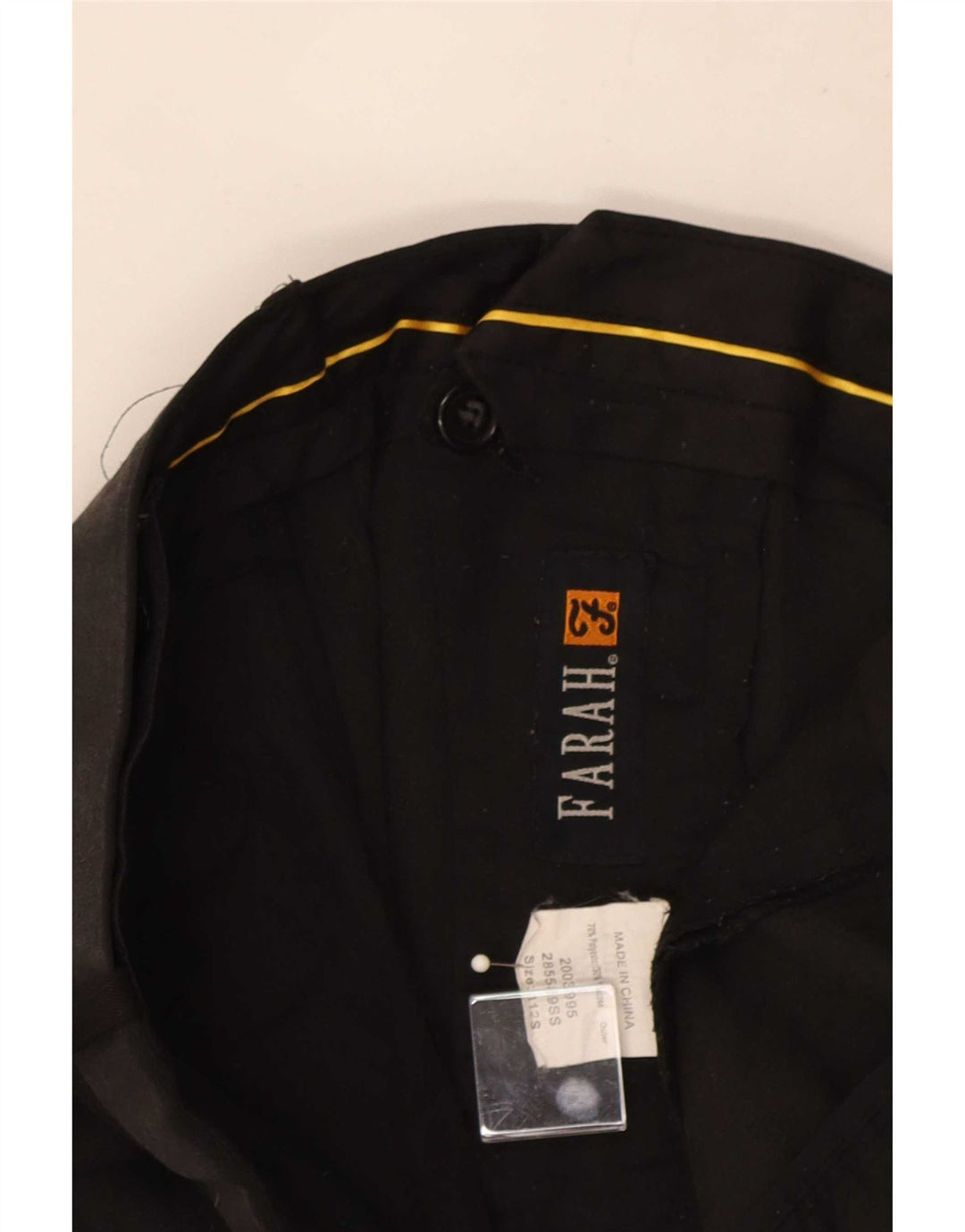 Farah Mens Pegged Suit Trousers W41 L26 Black Polyester