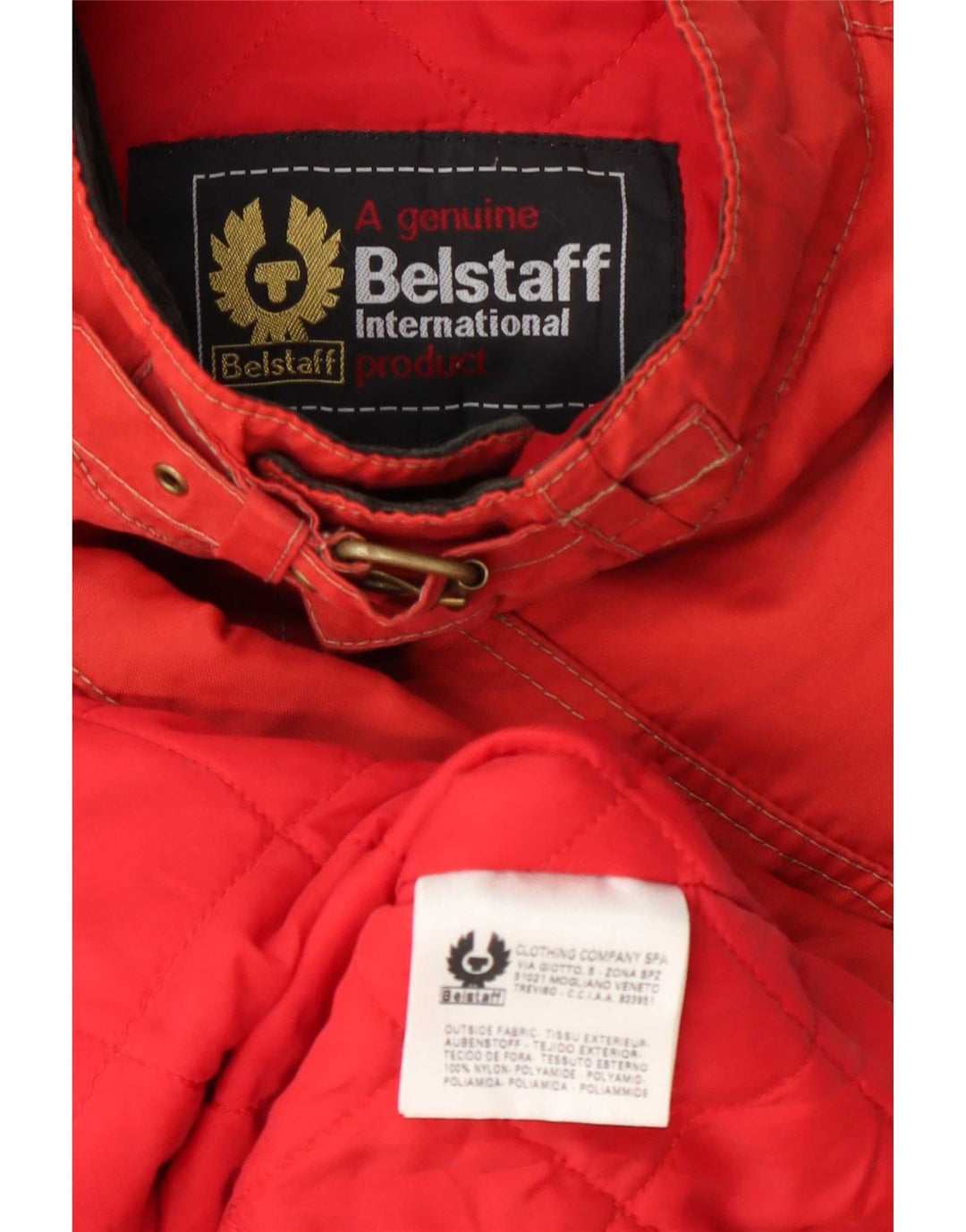 Belstaff Mens Biker Jacket UK 40 Large Red Nylon