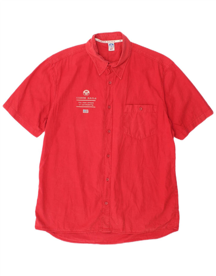 NORTH SAILS Mens Short Sleeve Shirt XL Red