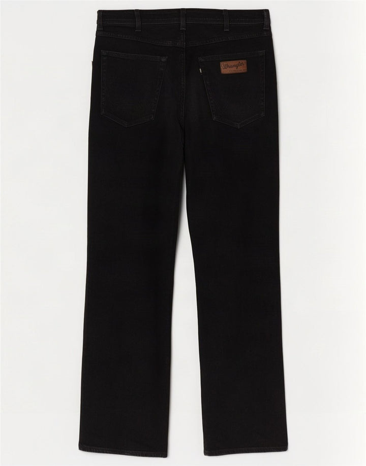 Wrangler Mens Utah Straight Jeans W36 L34 Black Cotton