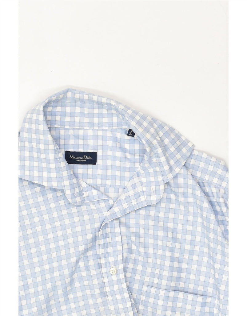 MASSIMO DUTTI Mens Shirt Size 44 XL Blue Check Cotton | Vintage Massimo Dutti | Thrift | Second-Hand Massimo Dutti | Used Clothing | Messina Hembry 