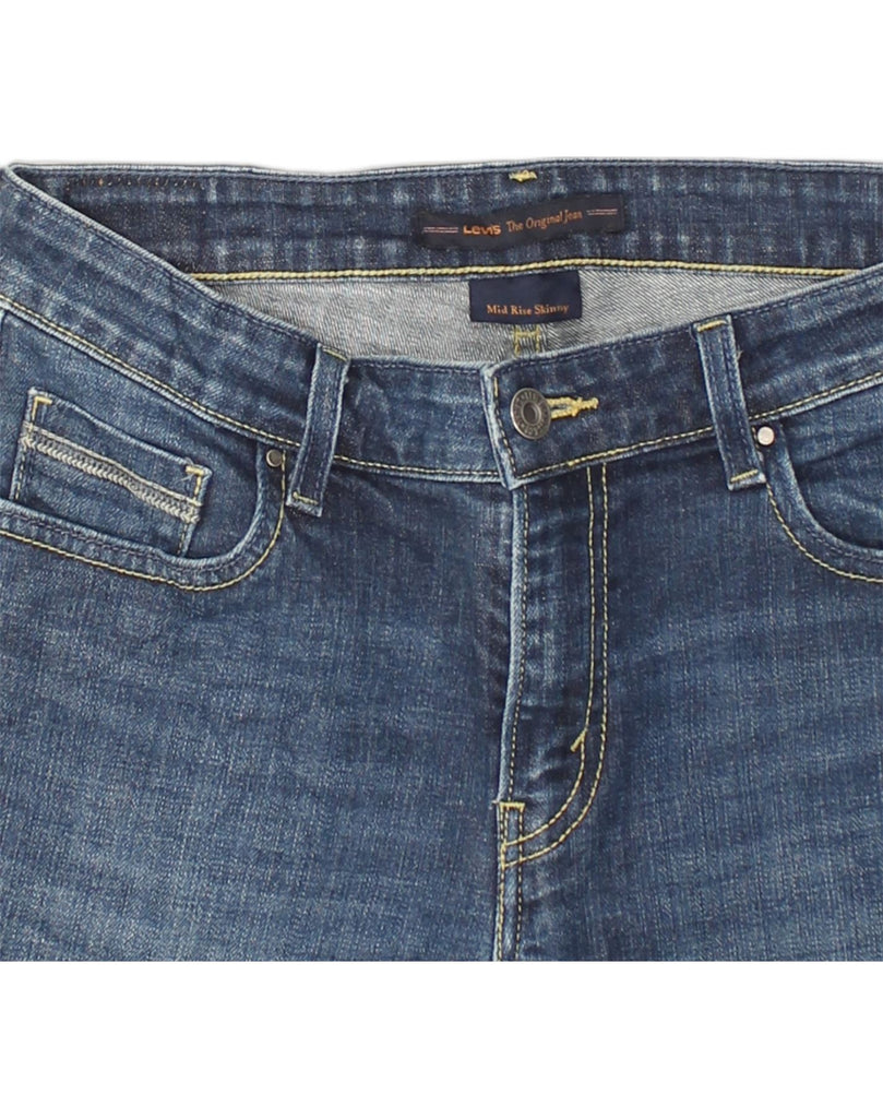 LEVI'S Womens Mid Rise Skinny Jeans W30 L29 Blue Cotton | Vintage Levi's | Thrift | Second-Hand Levi's | Used Clothing | Messina Hembry 