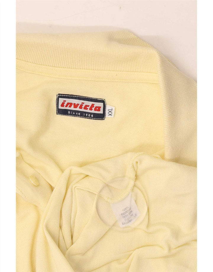 Invicta Mens Polo Shirt 2XL Yellow Cotton