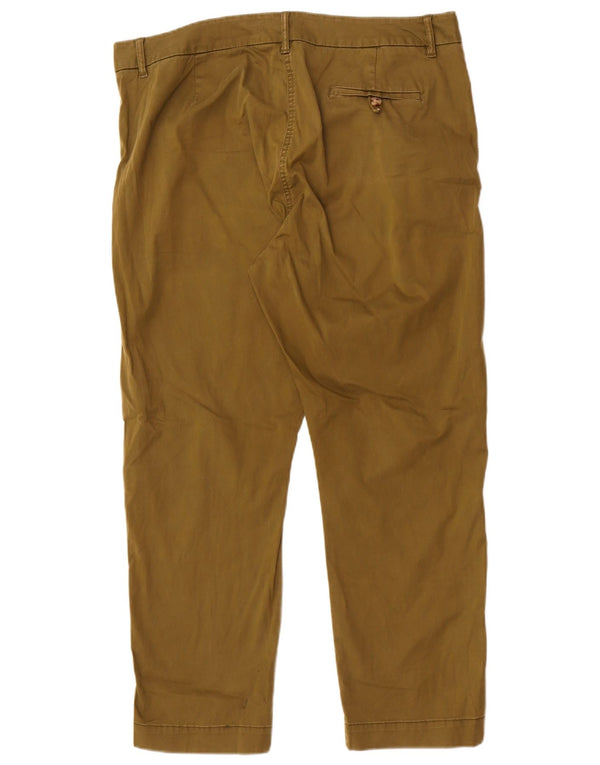Marks & Spencer Womens High Waist Chino Trousers UK 18 XL W36 L28 Khaki