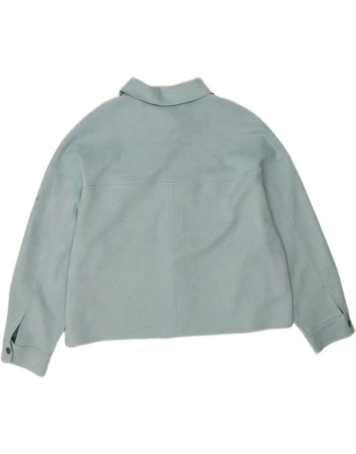 ZARA Womens Bomber Jacket UK 16 Large Blue Polyester Vintage Zara and Second-Hand Zara from Messina Hembry 