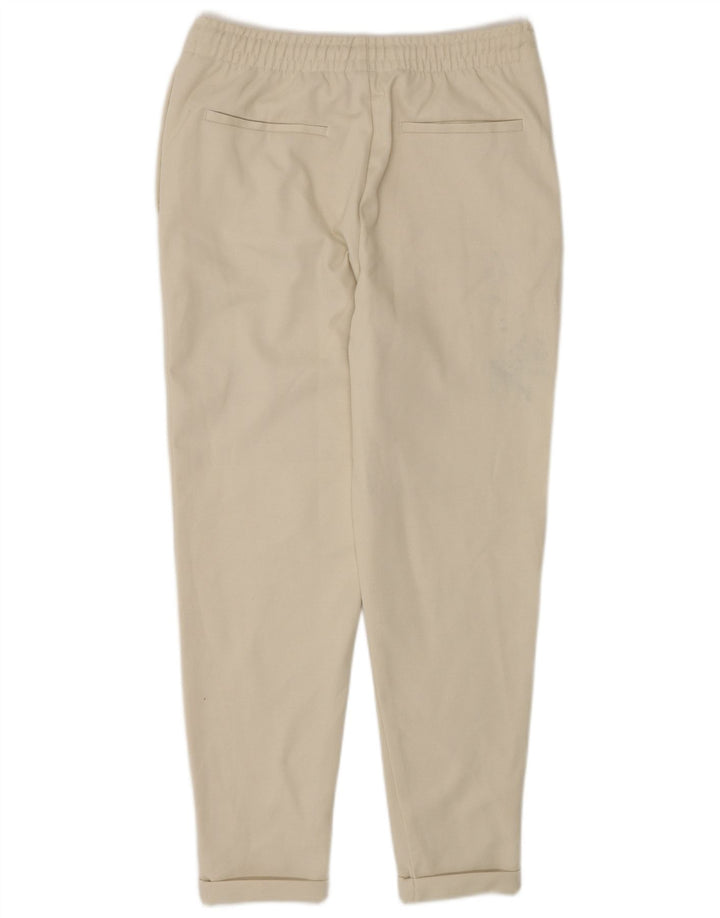 Zara Mens Tapered Chino Trousers Medium W32 L30 Beige Polyester