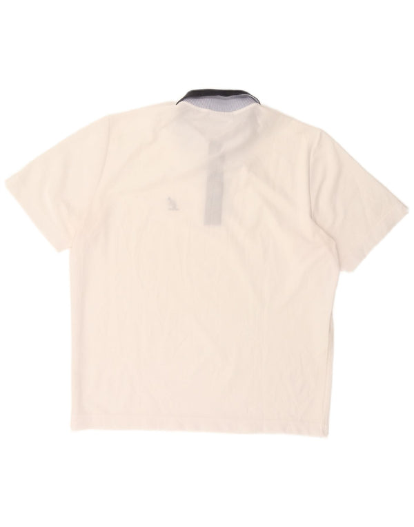 AUSTRALIAN L'ALPINA Mens Polo Shirt IT 50 Medium White Polyester