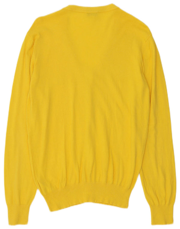 Diesel Mens Cardigan Sweater Large Yellow Cotton