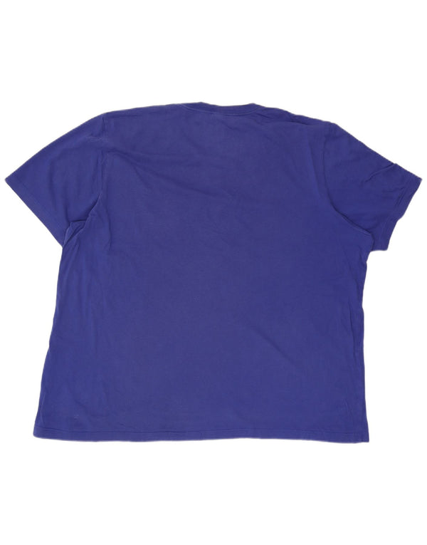 Adidas Mens Graphic T-Shirt Top 2XL Blue Cotton